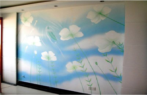 新田画墙绘怎么画好白云的蓬松感？