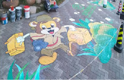 新田夏季画地面彩绘会遇到的问题