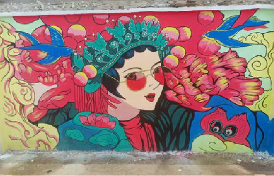 新田墙体彩绘-网红墙