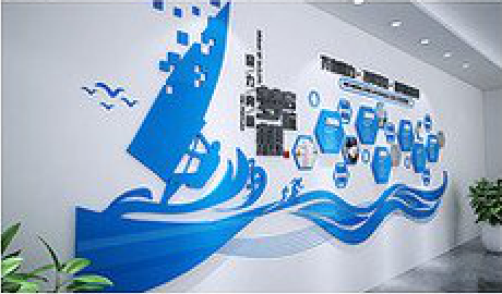 新田海浪主题文化墙如何设计？