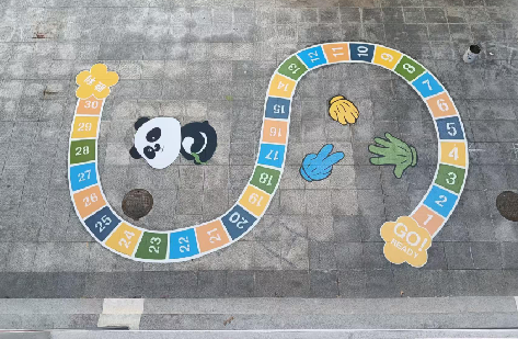 新田地面游戏彩绘