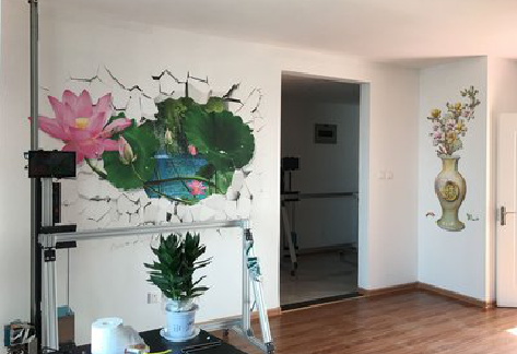 新田墙体彩绘相比墙纸的优势。