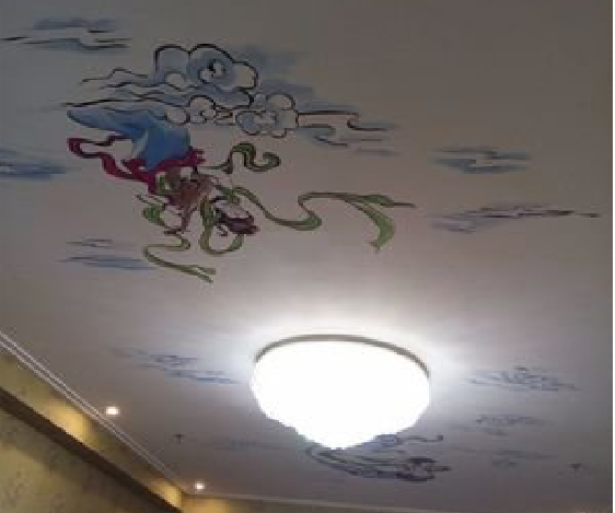 新田如何快速绘制天花板上的手绘墙？